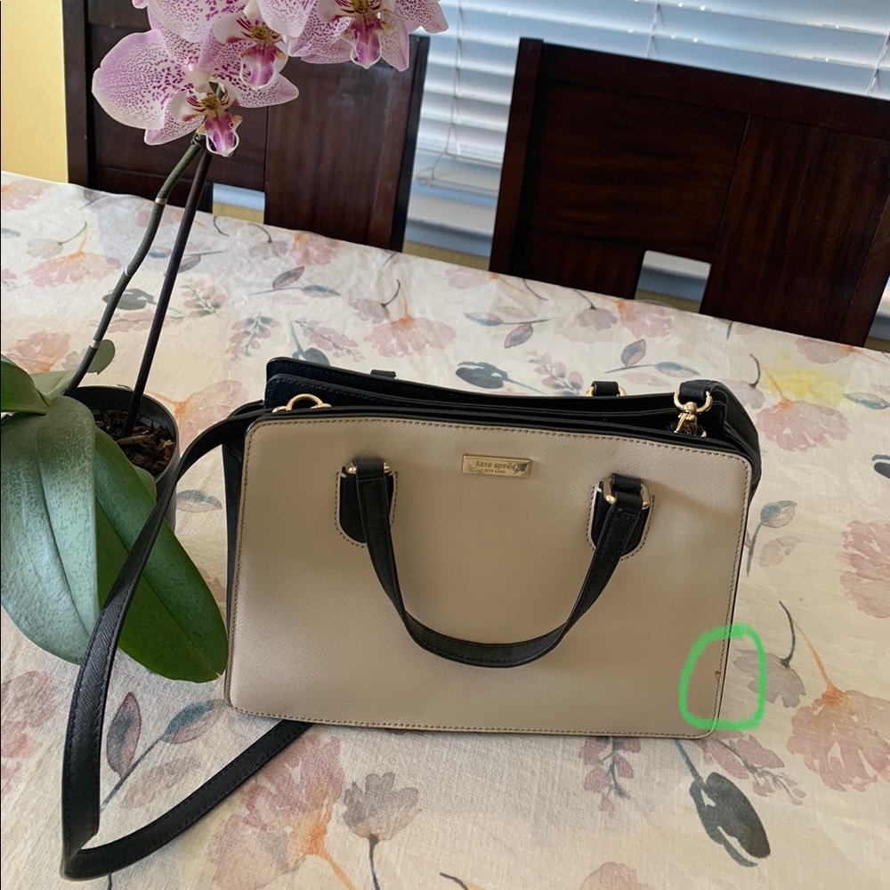Kate Spade black and ivory satchel - Picture 4 of 4